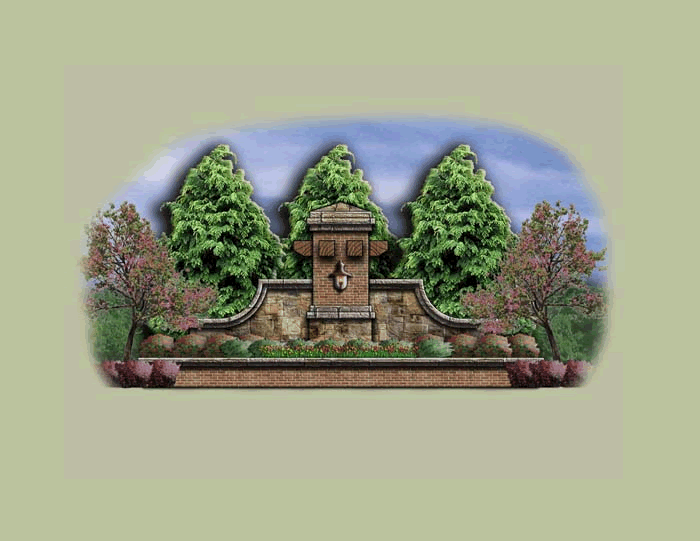 landscape entrance design, sandy Springs, ga